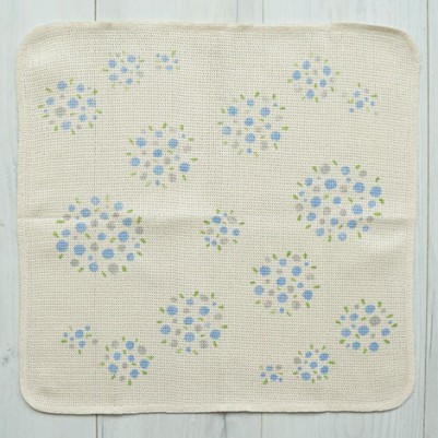 Knit Kitchen Cloth【イノダ織】（ブーケブルー）