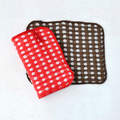 Fluffy wool-like Body Towels 2pieces (Red ×Brown)