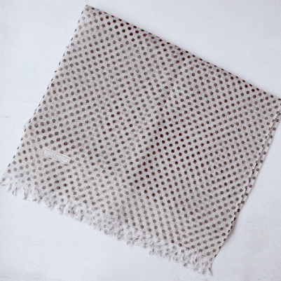 Linen cotton Shawls (Dots Brown) *linen colour base