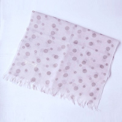 Linen cotton Shawls (Random Dot Pink)